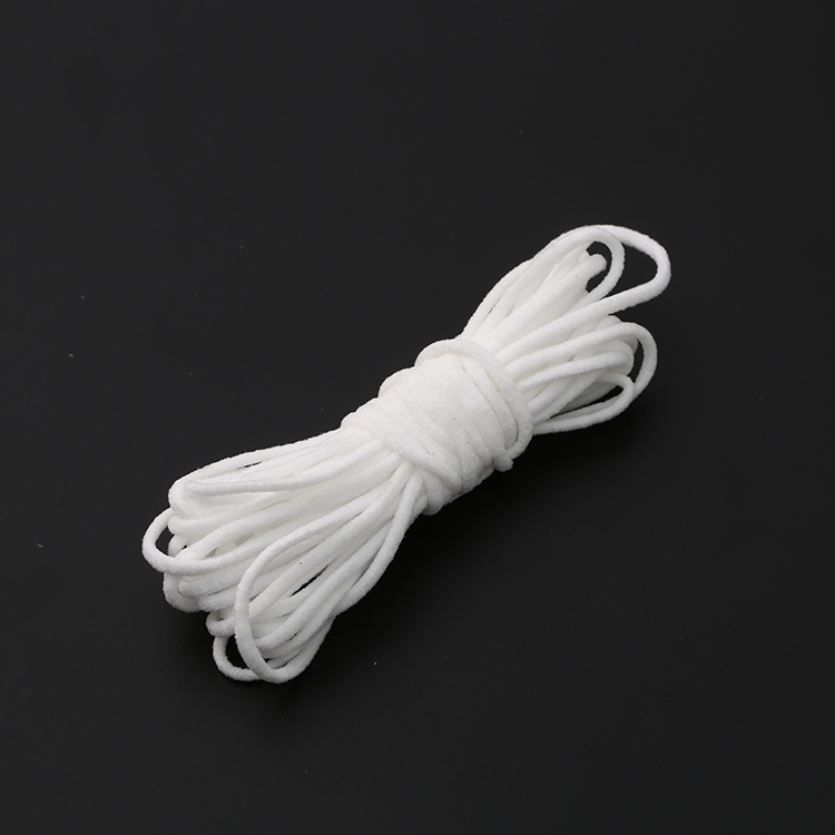 3mm elastic earloop chinlon spandex white Elastic band Elast