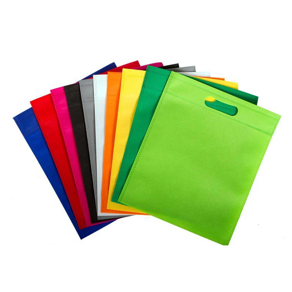 colorful stock D cut nonwoven bag