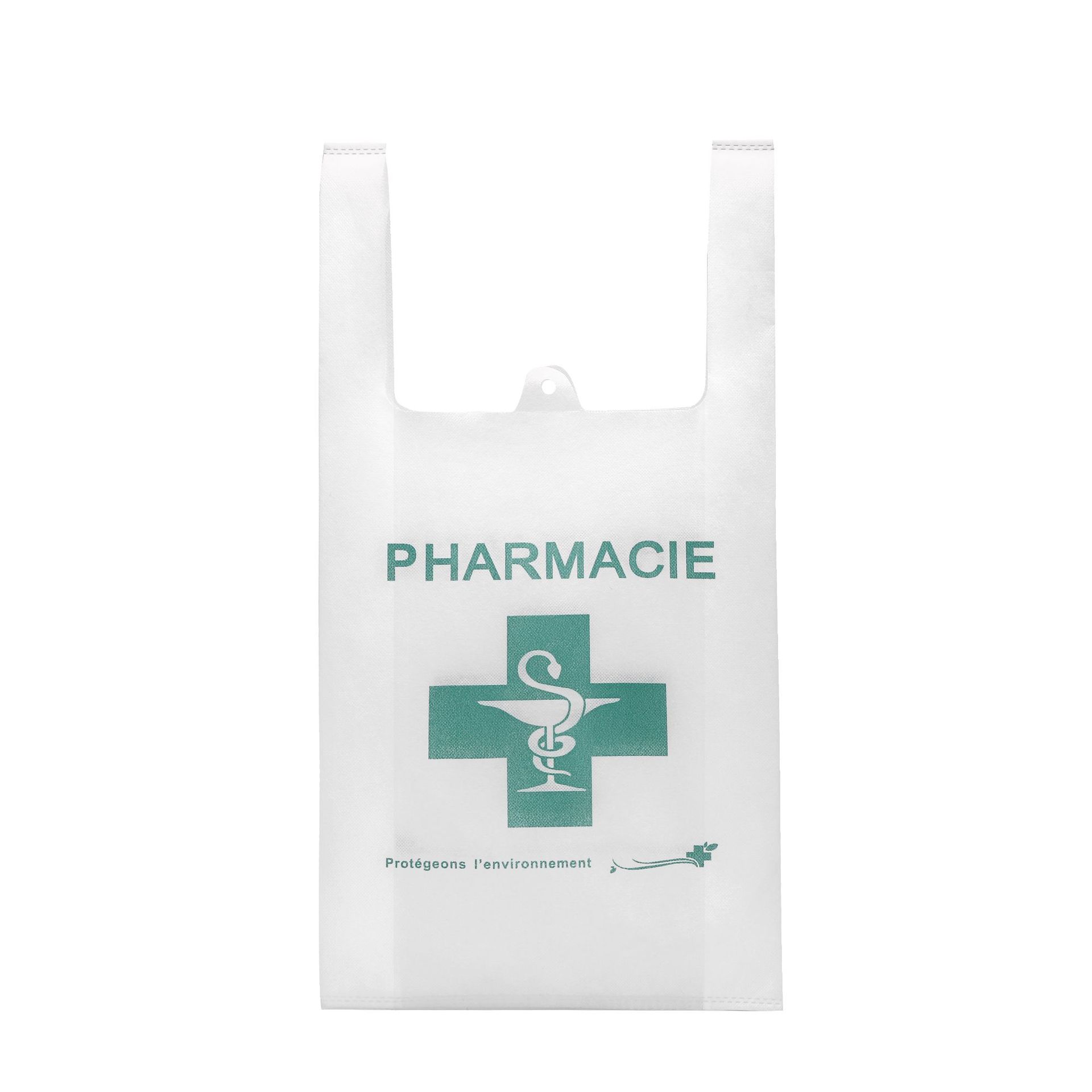 nonwoven customized printing T-shirt bag,W-cut supermarket s