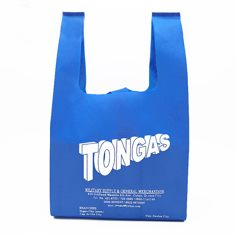 customized vest non woven bag reusable nonwoven T-shirt bag